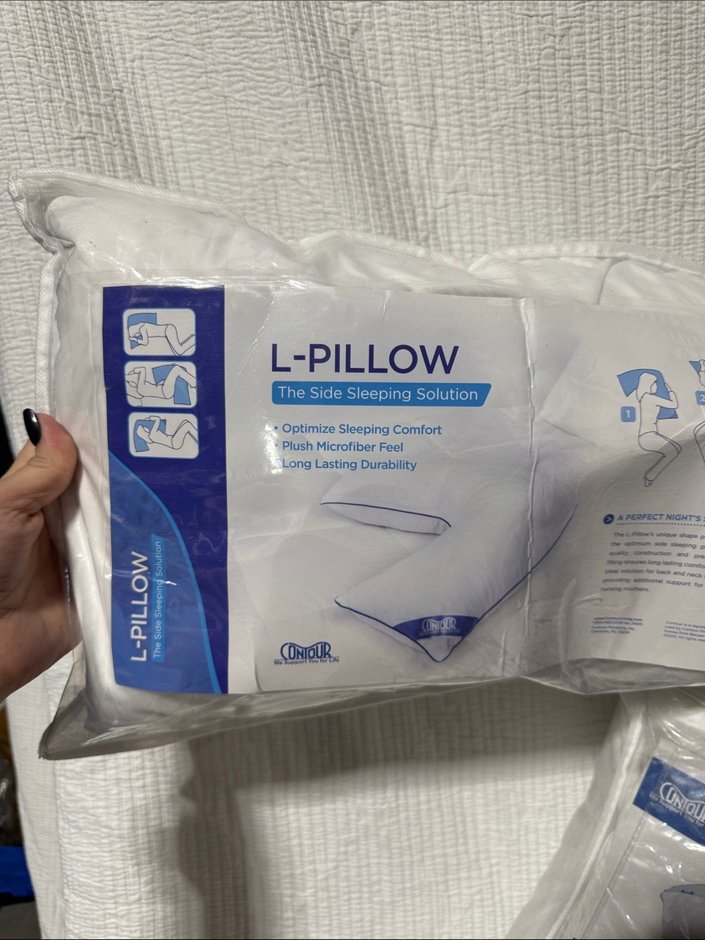 Willow L-Pillow Side Support Pillow - White - Picture 5 of 6